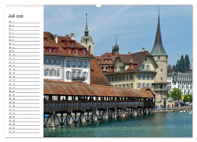 Produktbild: Erleben Sie LUZERN (Wandkalender 2026 DIN A2 quer), CALVENDO Monatskalender