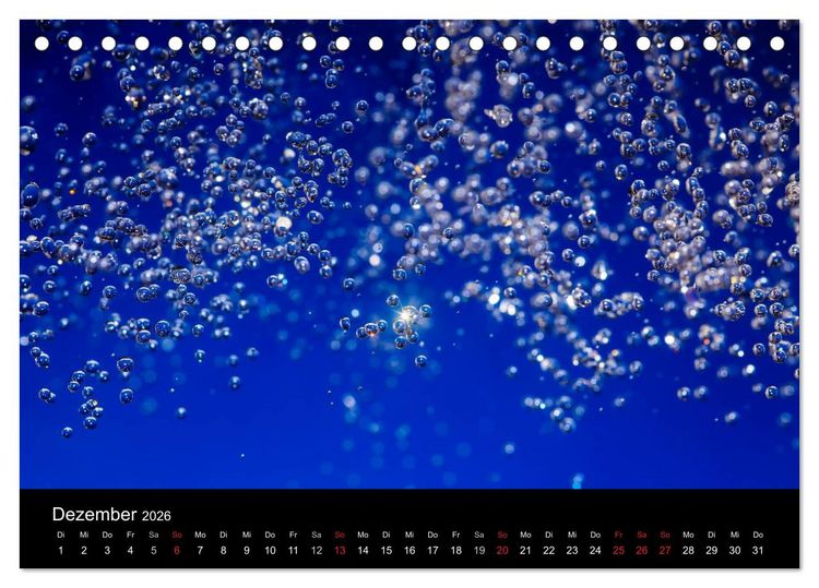 Produktbild: Wassertropfen (Tischkalender 2026 DIN A5 quer), CALVENDO Monatskalender