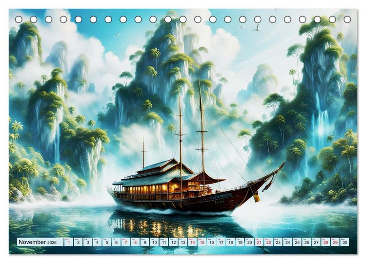 Produktbild: Archipelago's Exotic paradise trip (Desk Calendar 2026 DIN A5 landscape), CALVENDO 12 Month DeskCalendar