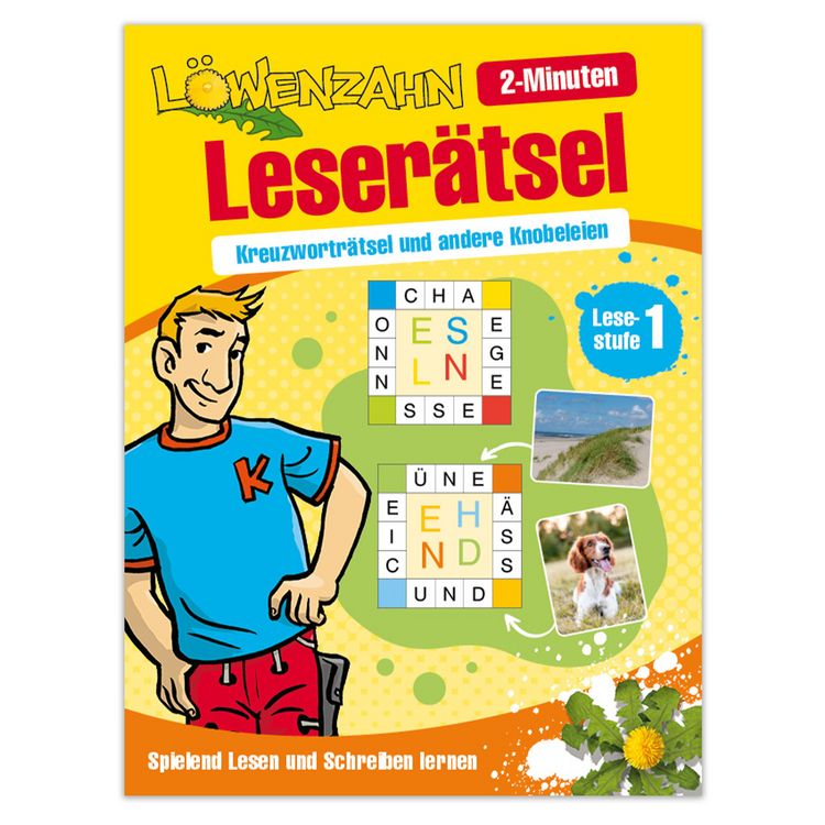 Produktbild: L&ouml;wenzahn-2-Minuten-Leser&auml;tsel: Kreuzwortr&auml;tsel und andere Knobeleien