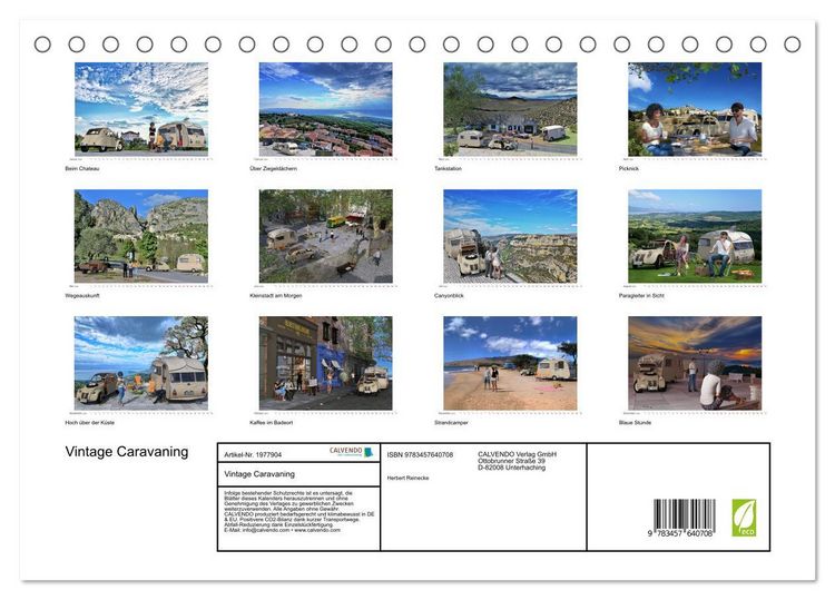 Produktbild: Vintage Caravaning (Tischkalender 2026 DIN A5 quer), CALVENDO Monatskalender