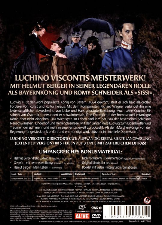 Produktbild: Ludwig II. - Director's Cut / Extended Version (Filmjuwelen) [3 DVDs]