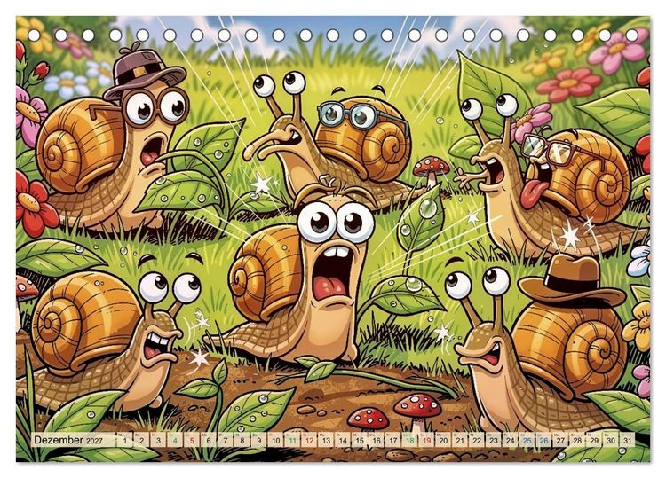 Produktbild: Lustige Weinbergschnecken - Comic (Tischkalender 2027 DIN A5 quer), CALVENDO Monatskalender