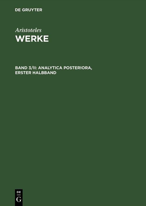 Produktbild: Analytica posteriora