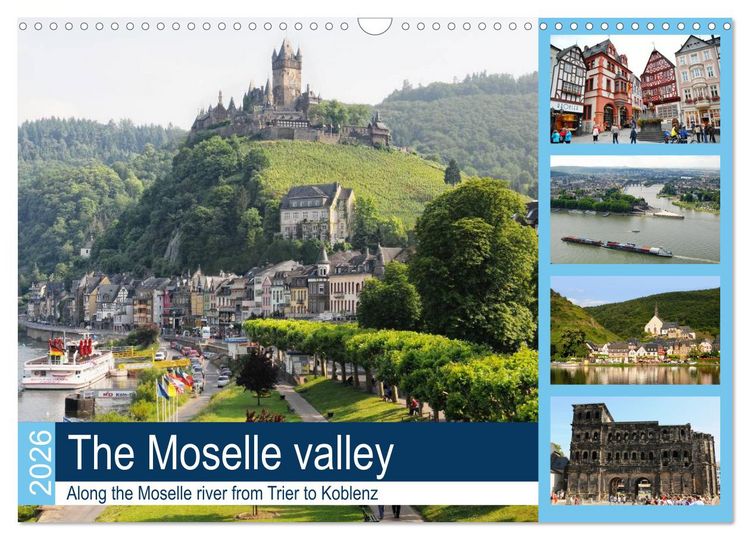 Produktbild: The Moselle valley - Along the Moselle river from Trier to Koblenz (Wall Calendar 2026 DIN A3 landscape), CALVENDO 12 Month Wall Calendar