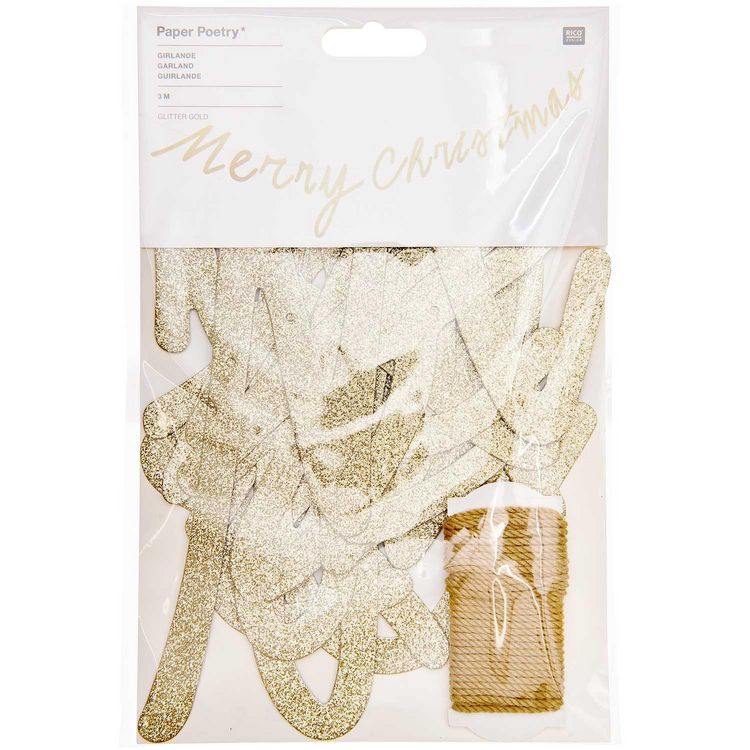 Produktbild: Girlande Merry Christmas, Glitter, , L&auml;nge 3m