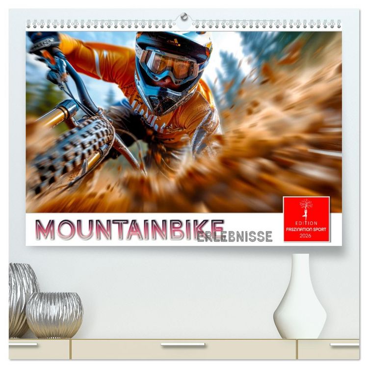 Produktbild: Mountainbike Erlebnisse (hochwertiger Premium Wandkalender 2026 DIN A2 quer), Kunstdruck in Hochglanz
