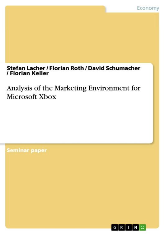 Produktbild: Analysis of the Marketing Environment for Microsoft Xbox