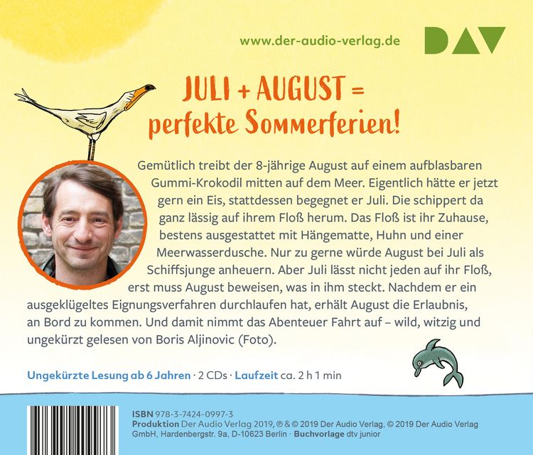 Produktbild: Juli und August &ndash; Krokodil &uuml;ber Bord!