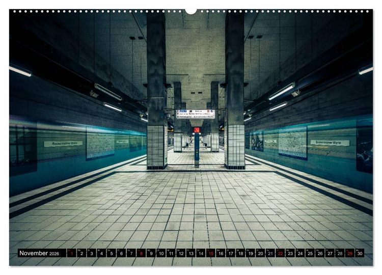 Produktbild: Frankfurt - mit der U-Bahn erfahren (hochwertiger Premium Wandkalender 2026 DIN A2 quer), Kunstdruck in Hochglanz