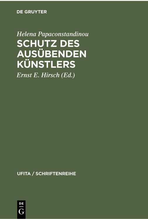 Produktbild: Schutz des Aus&uuml;benden K&uuml;nstlers