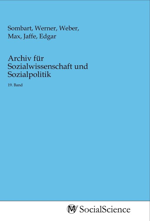 Produktbild: Archiv f&uuml;r Sozialwissenschaft und Sozialpolitik