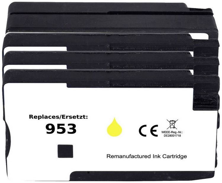 Produktbild: Renkforce Druckerpatrone ersetzt HP 953, 6ZC69AE, LS058AE, F6U12AE, F6U13AE, F6U14AE Kompatibel Kombi-Pack Schwarz, Cyan, Magenta, Gelb RF-5718854