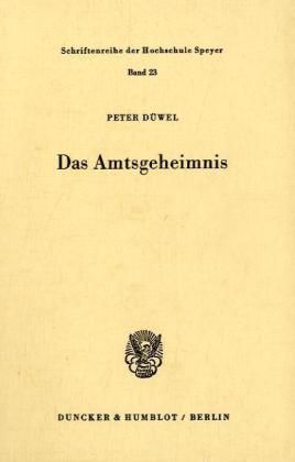 Produktbild: Das Amtsgeheimnis.