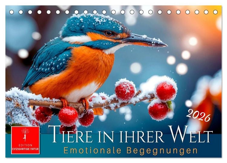 Produktbild: Tiere in ihrer Welt (Tischkalender 2026 DIN A5 quer), CALVENDO Monatskalender