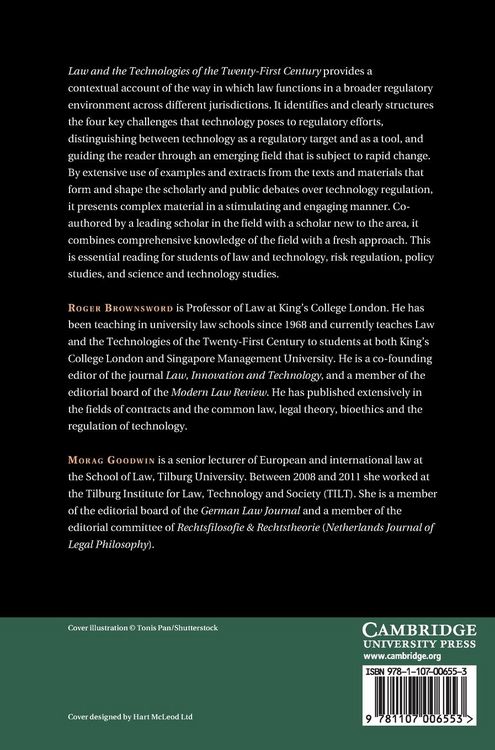Produktbild: Law and the Technologies of the Twenty-First Century