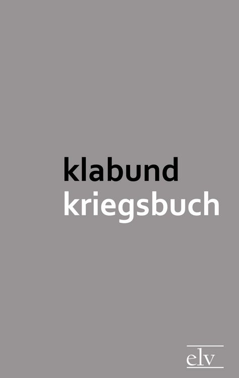 Produktbild: Kriegsbuch