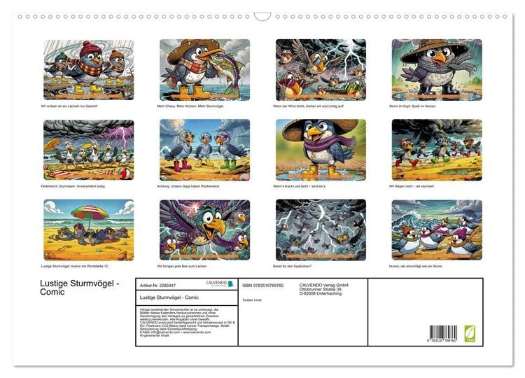 Produktbild: Lustige Sturmv&ouml;gel - Comic (Wandkalender 2027 DIN A2 quer), CALVENDO Monatskalender