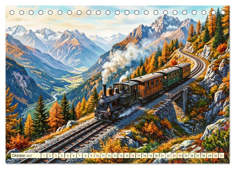 Produktbild: Nostalgisch auf Reisen (Tischkalender 2027 DIN A5 quer), CALVENDO Monatskalender