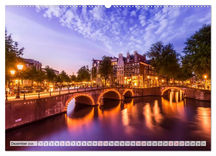 Produktbild: AMSTERDAM Idylle und Historie (Wandkalender 2026 DIN A2 quer), CALVENDO Monatskalender