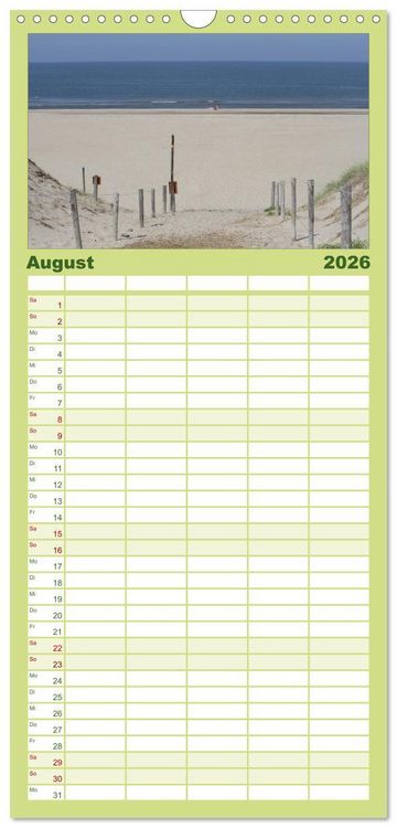 Produktbild: Familienplaner 2026 - Texel, eine Perle Frieslands mit 5 Spalten (Wandkalender, 21 x 45 cm) CALVENDO