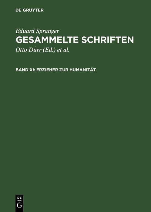 Produktbild: Erzieher zur Humanit&auml;t