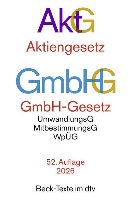 Produktbild: Aktiengesetz, GmbH-Gesetz