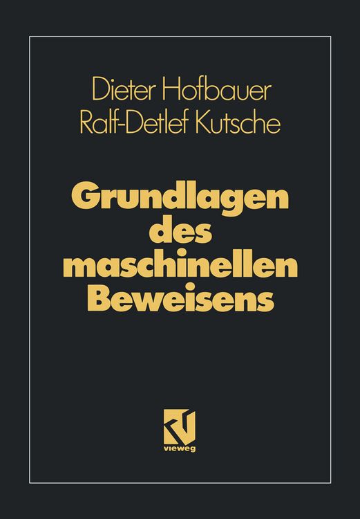 Produktbild: Grundlagen des maschinellen Beweisens