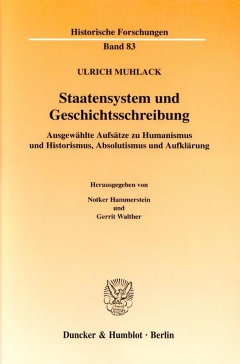 Produktbild: Staatensystem und Geschichtsschreibung.