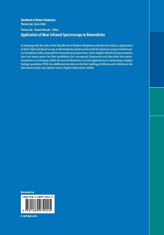 Produktbild: Application of Near Infrared Spectroscopy in Biomedicine