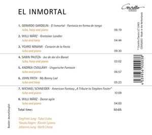 Produktbild: El Inmortal-Werke f&uuml;r Tuba,Harfe & Klavier