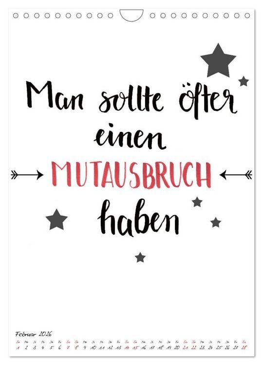 Produktbild: Spruch-Reich-handgeschriebene Spr&uuml;che von frech bis weise (Wandkalender 2026 DIN A4 hoch), CALVENDO Monatskalender