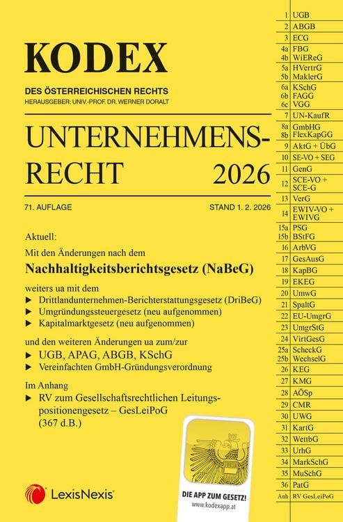 Produktbild: KODEX Unternehmensrecht 2026