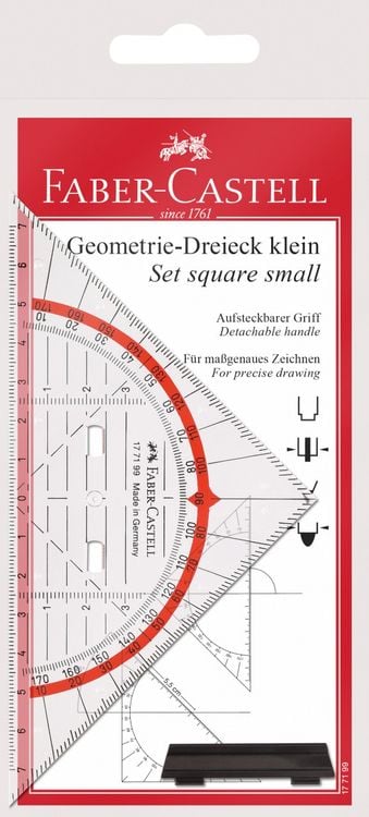 Produktbild: Faber-Castell Geodreieck klein mit Griff 14cm