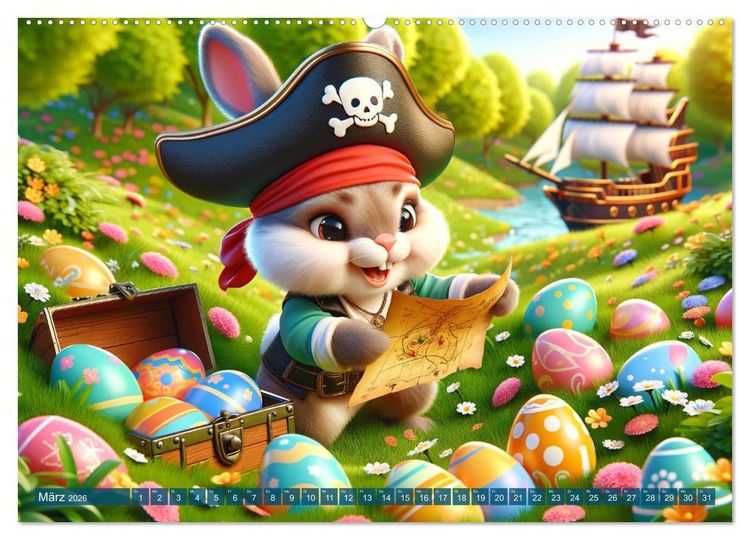 Produktbild: Kleine Piraten, Gro&szlig;e Tr&auml;ume" - Ein Kalender f&uuml;r junge Entdecker (hochwertiger Premium Wandkalender 2026 DIN A2 quer), Kunstdruck in Hochglanz