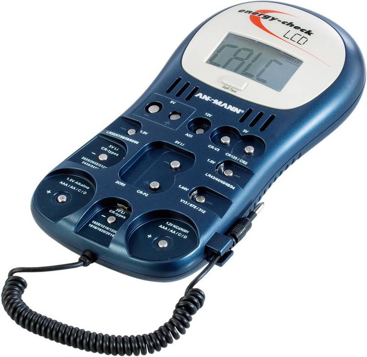 Produktbild: Ansmann Batterietester Energy-Check LCD Messbereich (Batterietester) 1,2 V, 1,5 V, 3 V, 9 V, 12 V Akku, Batterie 4000392