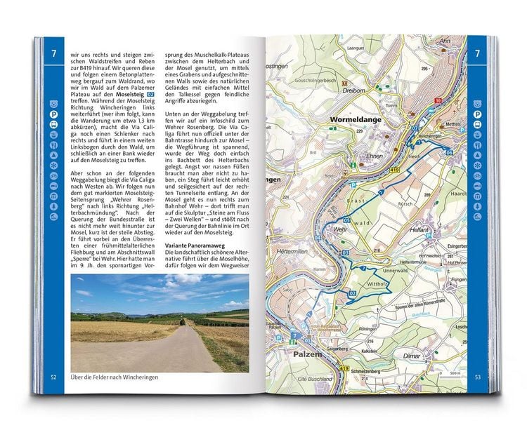 Produktbild: KOMPASS Wanderf&uuml;hrer Mosel mit Moselsteig, 46 Touren und 24 Etappen