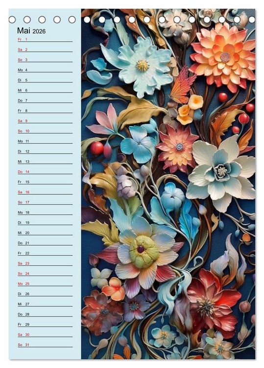 Produktbild: Bl&uuml;tenarrangements (Tischkalender 2026 DIN A5 hoch), CALVENDO Monatskalender