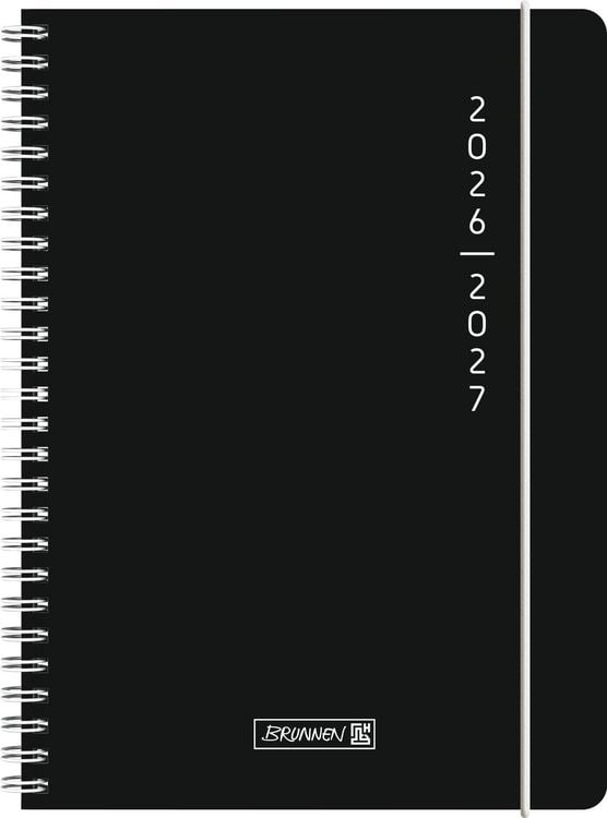 Produktbild: Sch&uuml;lerkalender 2026/2027 "Plain Black" | A5, Kunststoff