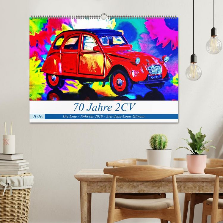 Produktbild: 70 Jahre 2CV (Wandkalender 2026 DIN A2 quer), CALVENDO Monatskalender