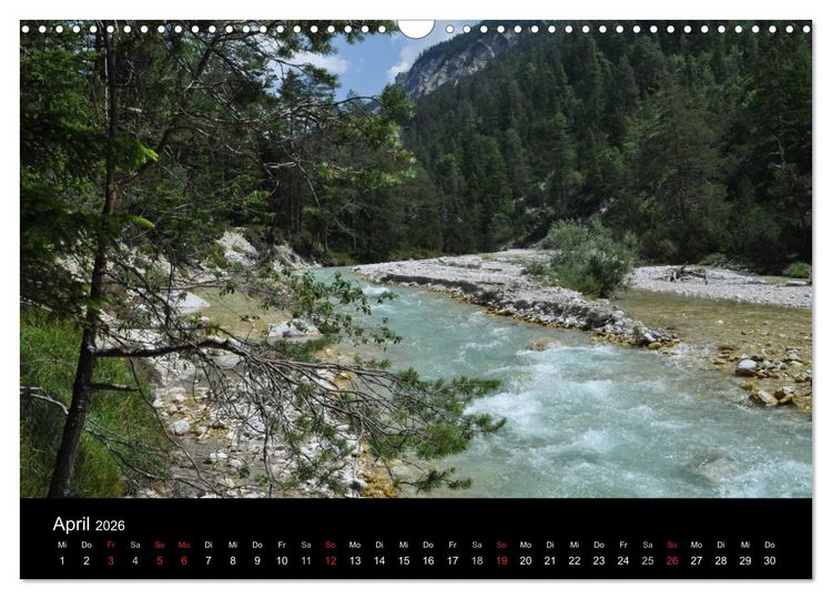 Produktbild: Die Isar - Von Scharnitz bis M&uuml;nchen (Wandkalender 2026 DIN A3 quer), CALVENDO Monatskalender