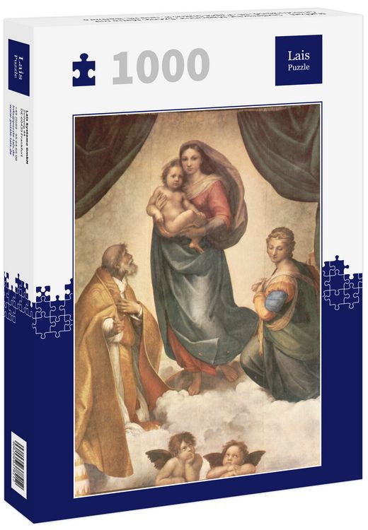 Produktbild: Lais Puzzle Raffael - Sixtinische Madonna, Szene: Maria mit Christuskind, Hl. Papst Sixtus II. und Hl. Barbara 1000 Teile