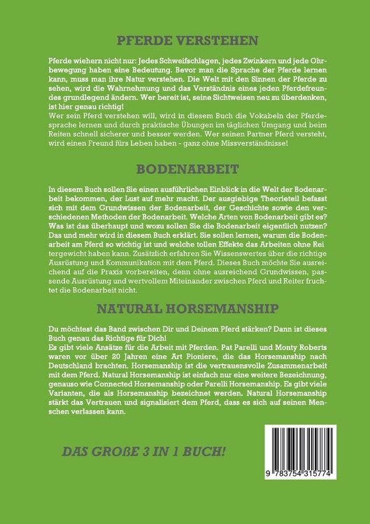 Produktbild: Pferde verstehen | Bodenarbeit | Natural Horsemanship - Das gro&szlig;e 3 in 1 Buch: Wie Sie Ihr Pferd optimal halten, pflegen, trainieren und eine vertrauensvolle Bindung aufbauen