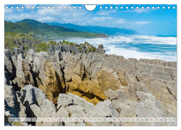 Produktbild: Neuseeland - Wandelnde Landschaften (Wandkalender 2026 DIN A4 quer), CALVENDO Monatskalender