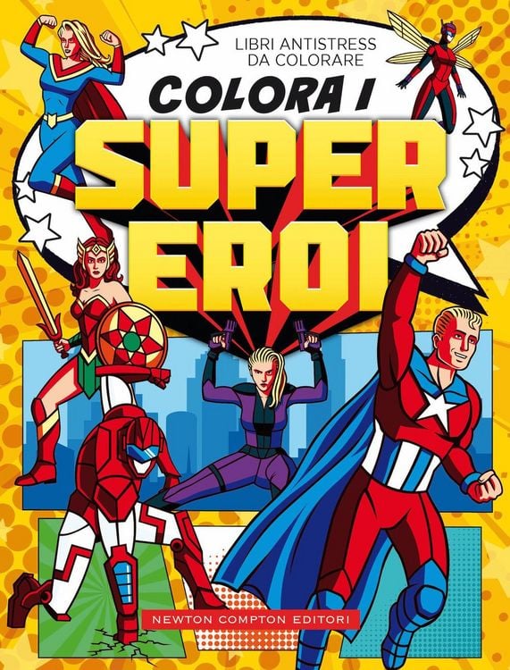 Produktbild: Colora i supereroi. Libri antistress da colorare