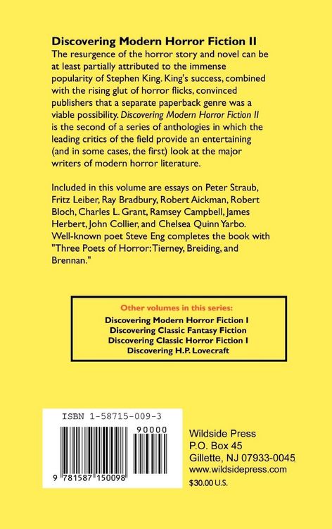 Produktbild: Discovering Modern Horror Fiction II