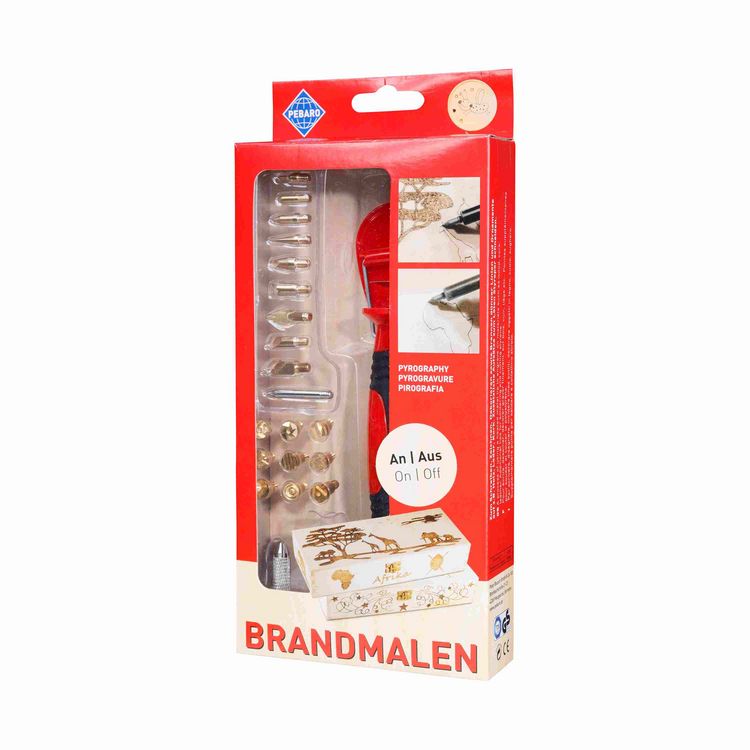 Produktbild: PEBARO 0262 - Brandmalkolben mit An/Aus Schalter und 20 Aufs&auml;tzen