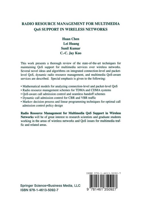 Produktbild: Radio Resource Management for Multimedia QoS Support in Wireless Networks