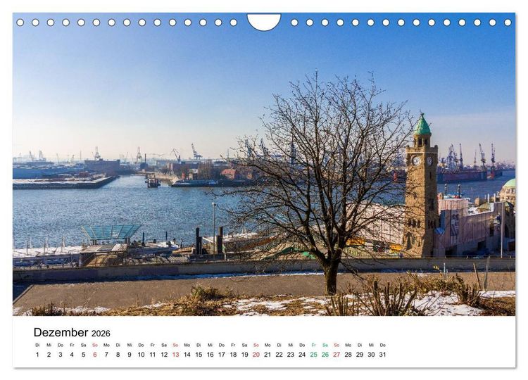 Produktbild: Gr&uuml;nes Hamburg (Wandkalender 2026 DIN A4 quer), CALVENDO Monatskalender