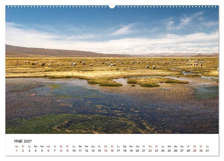 Produktbild: P&eacute;rou Les couleurs de la nature (Calendrier mural haut de gamme 2027 DIN A2 vertical), CALVENDO calendrier mensuel